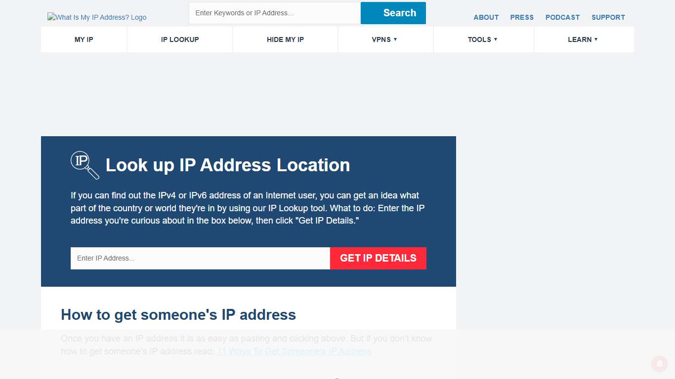 Instant IP Address Lookup